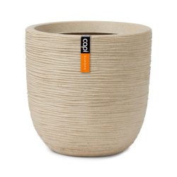 Capi Waste Rib Low virágcserép, 35x34 cm - terrazzo bézs